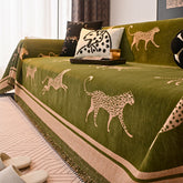 Comprar manta para sofá retrátil estampada leopardo algodão antiderrapante decorativa 3 lugares barata promoção